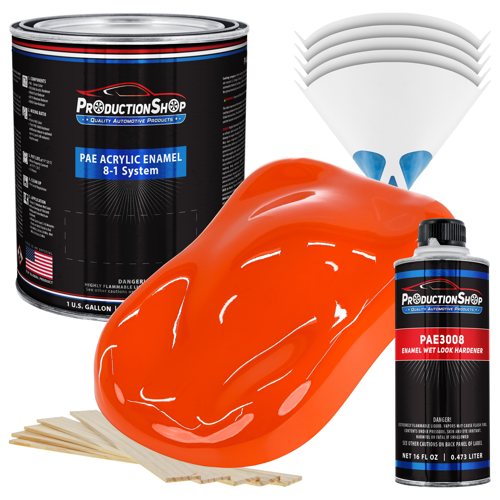 ProductionShop Hugger Orange Acrylic Enamel Gallon Kit, Auto Paint