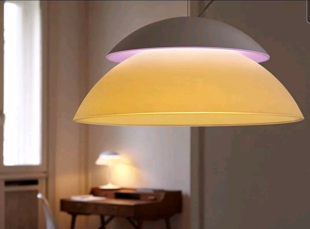 The Philips Hue Beyond White and Color Ambiance Smart Pendant Light.