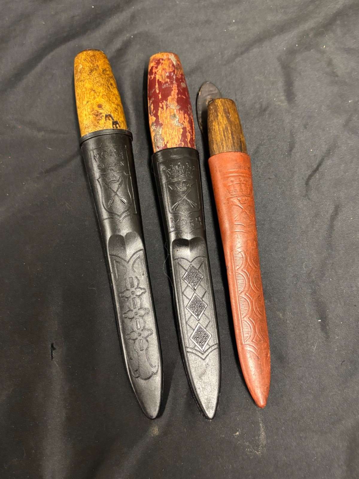 Vintage Mora Knife Lot Swedish Knives F M Mattsson Mora KJ Eriksson Military 3 C