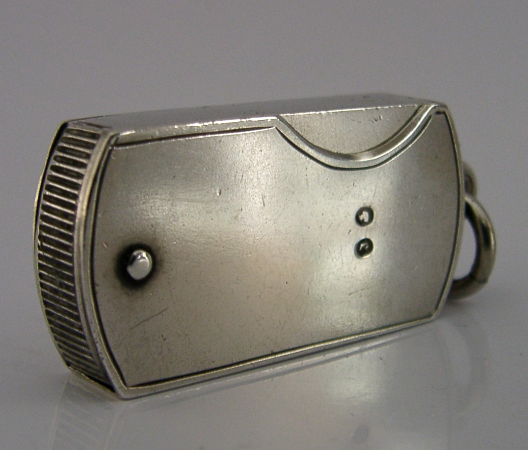 RARE ENGLISH 1879 STERLING SILVER VICTORIAN VESTA CASE ANTIQUE