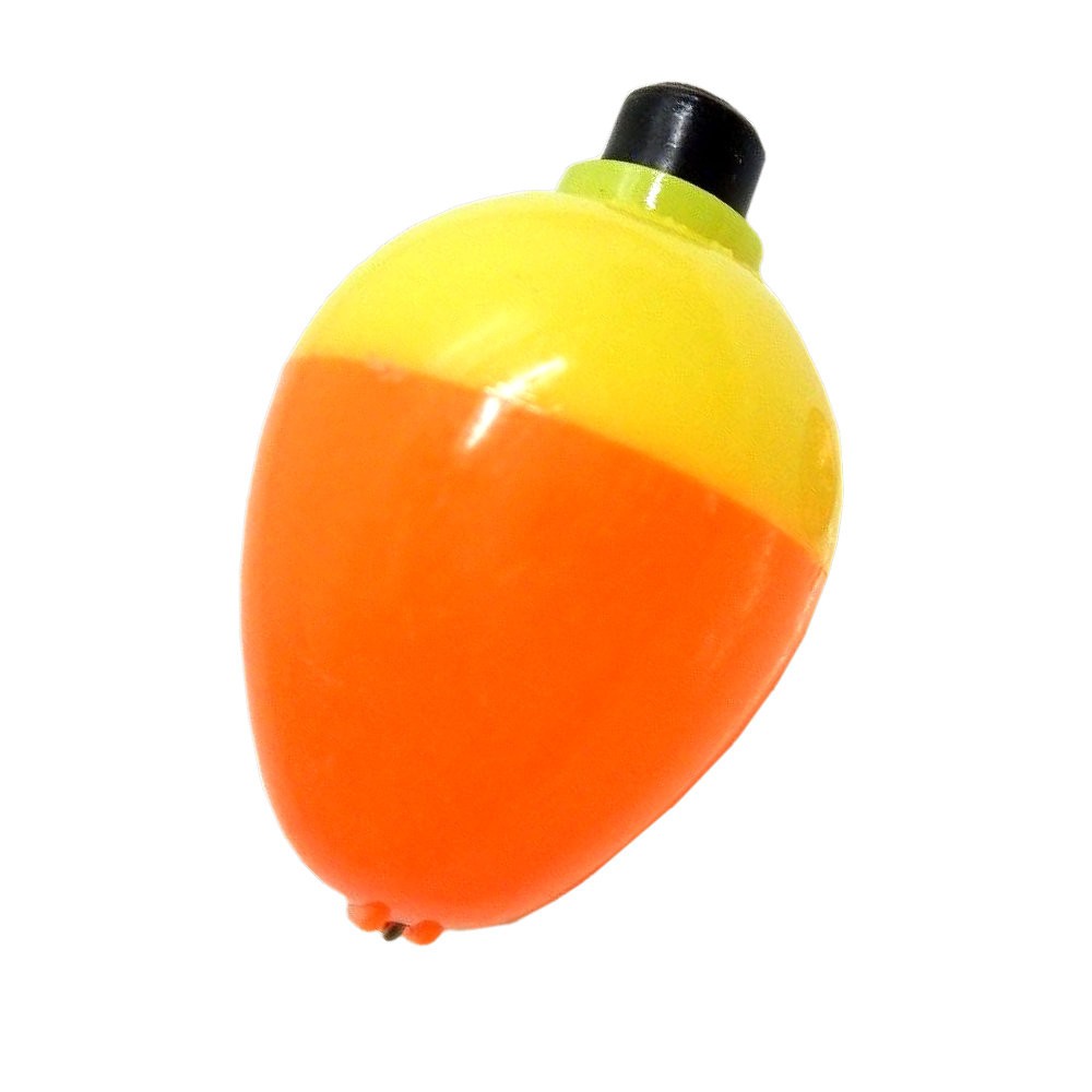 Pear Bobbers 7/8"  Diameter - TWELVE Orange/Yellow Chartreuse Floats #P78P50F