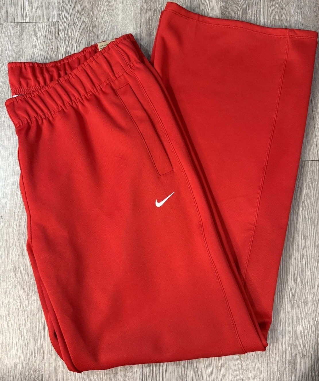 Nike Women New Sptcas Flare Pant Slim Fit Mid Rise Full Length HJ1016-657 Red XL