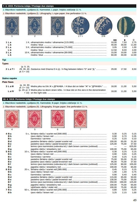 YUGOSLAVIA 1918–1991 Specialized Catalog of Postage Stamps 2024