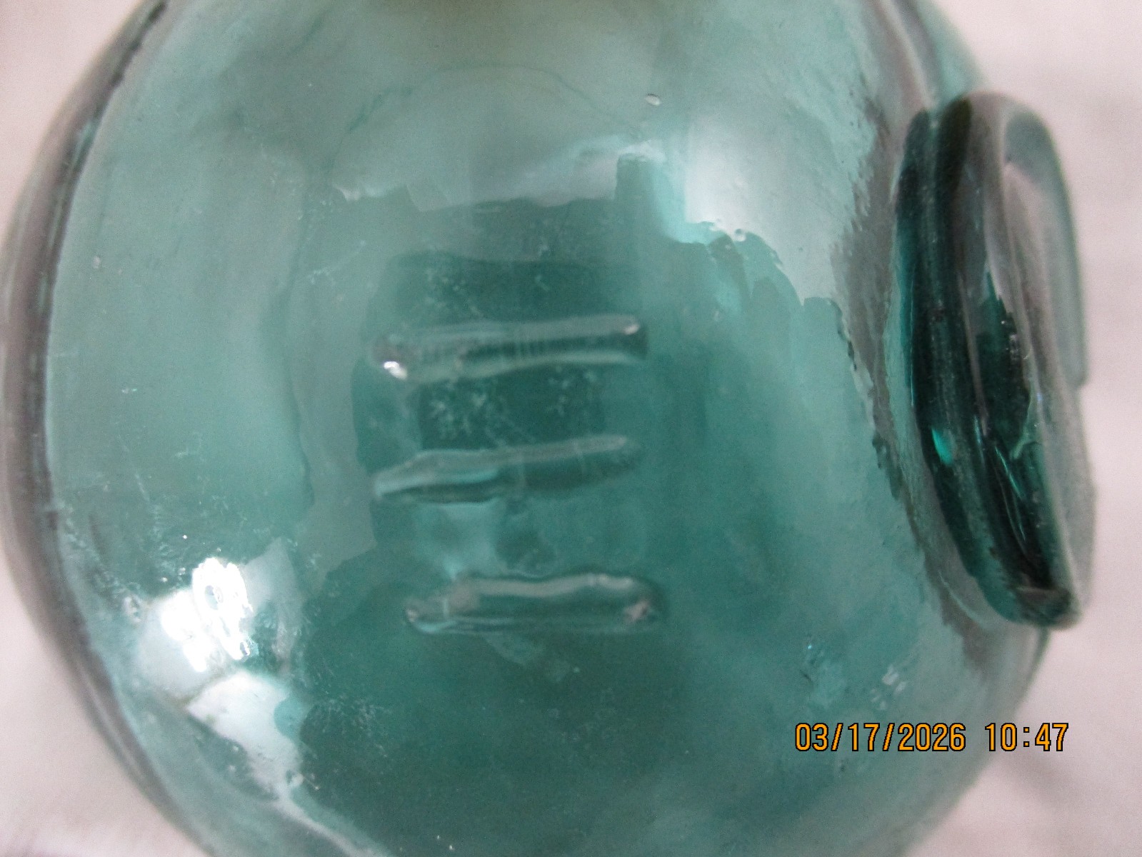 4 Glass Floats Japanese, Korean with Sequential HASH MARKS ! Alaska Beach Combed