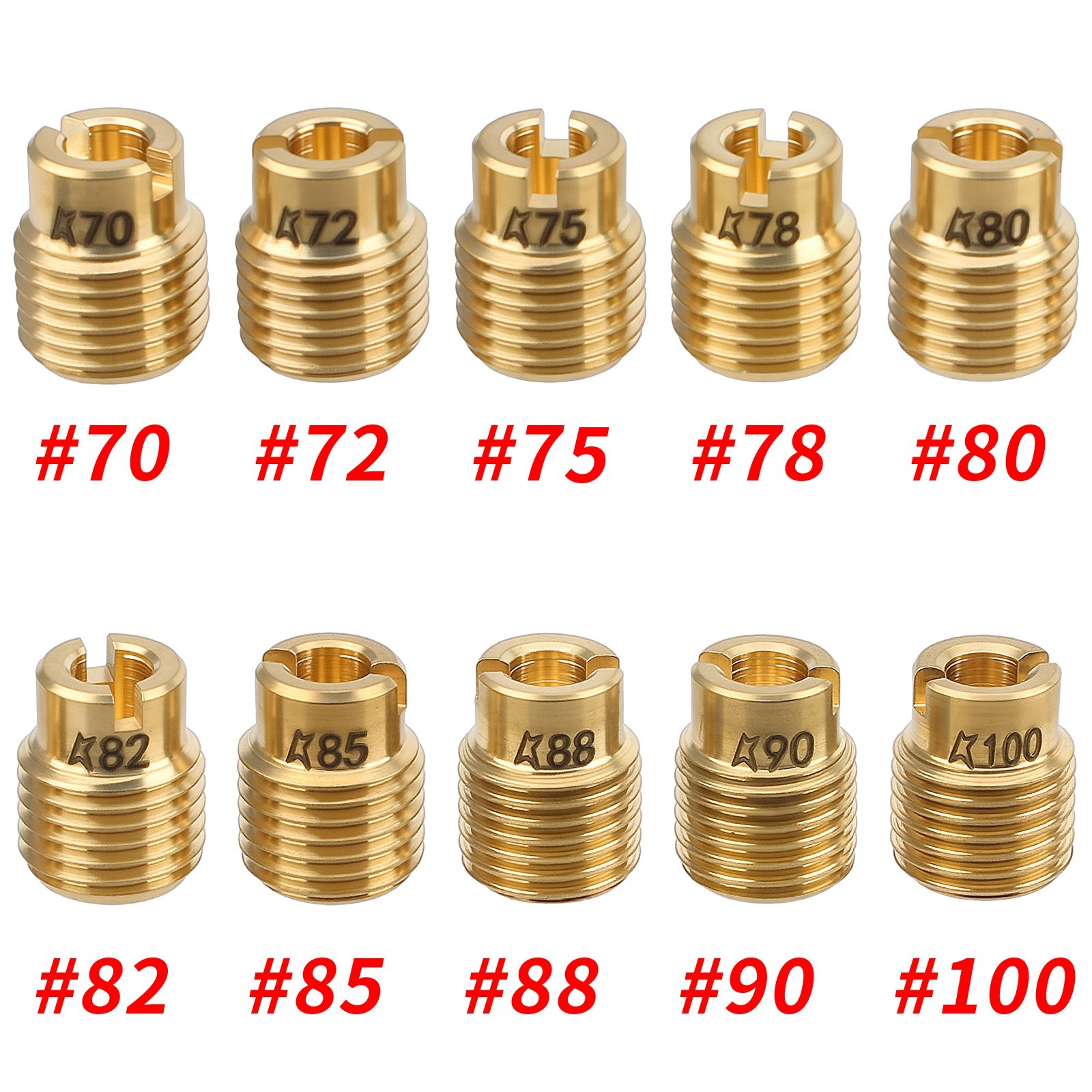 10pcs Carburetor Main Jet Kit for Honda GX160 GX200 GX390 Predator 212cc