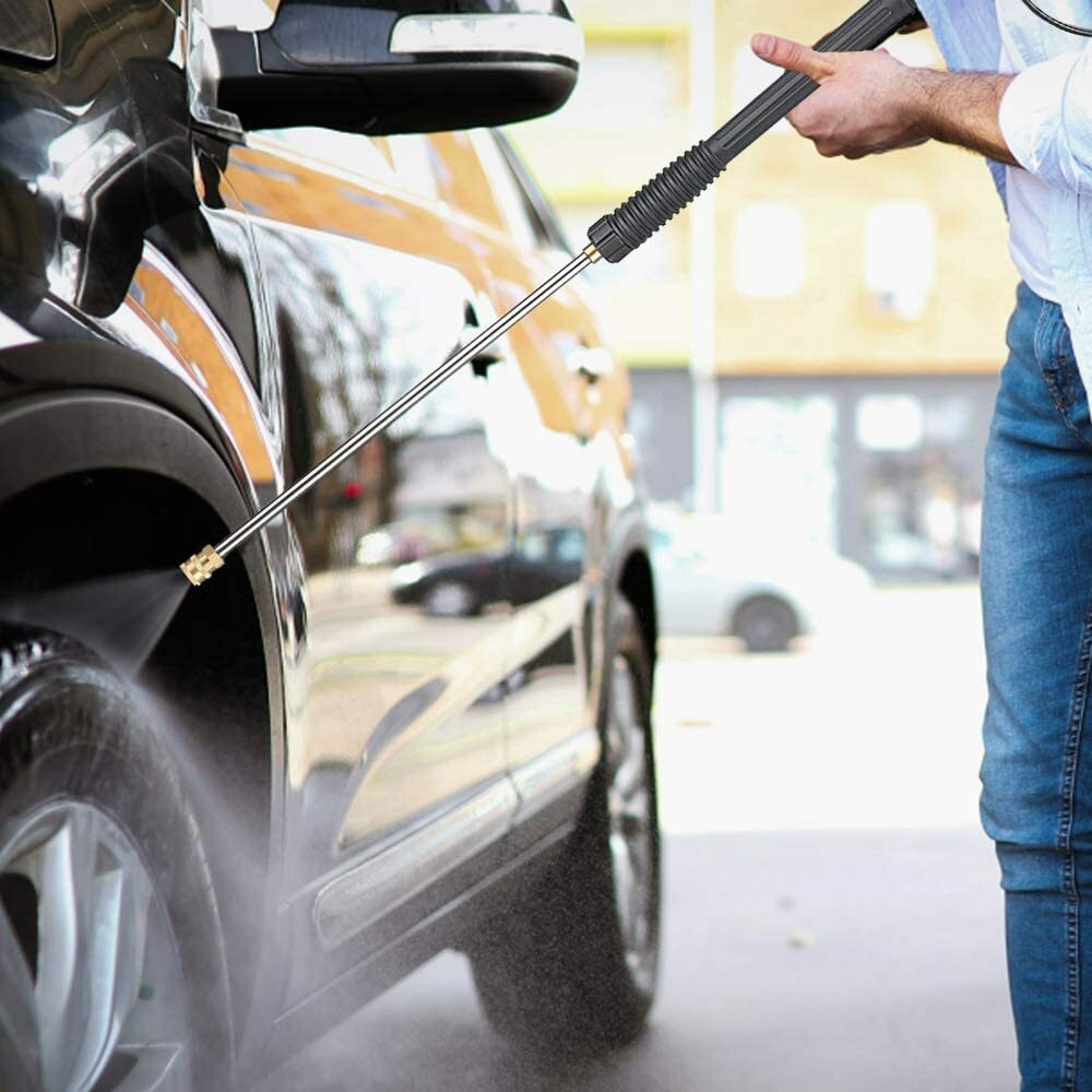 1/4" Pressure Washer Gun + Extension Wand Lance +5 Nozzle Tips /30/50FT Hose M22