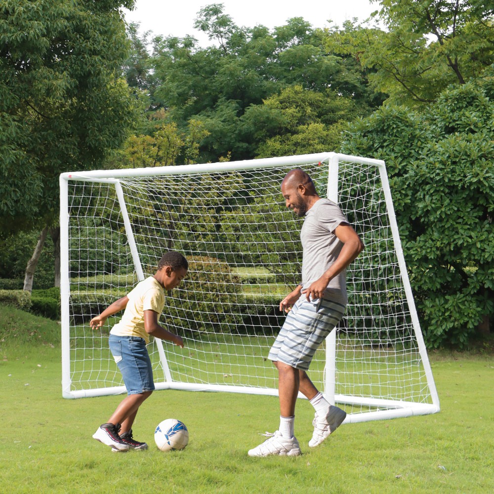 Training Soccer Goal Backyard UPVC Frame Football Goal 6x4ft / 8x5ft / 10x6.5ft
