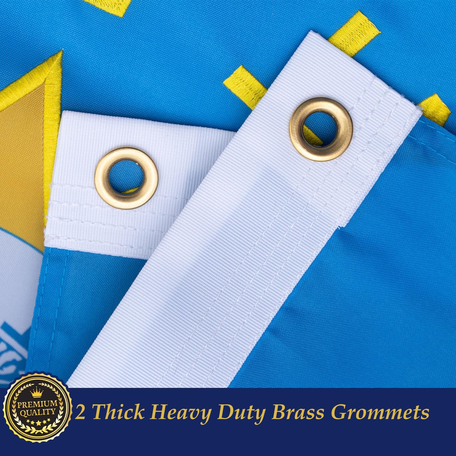 South Dakota State Flag 5x8 Outdoor Embroidered Flag Heavy Duty Sewn Stripes Bra