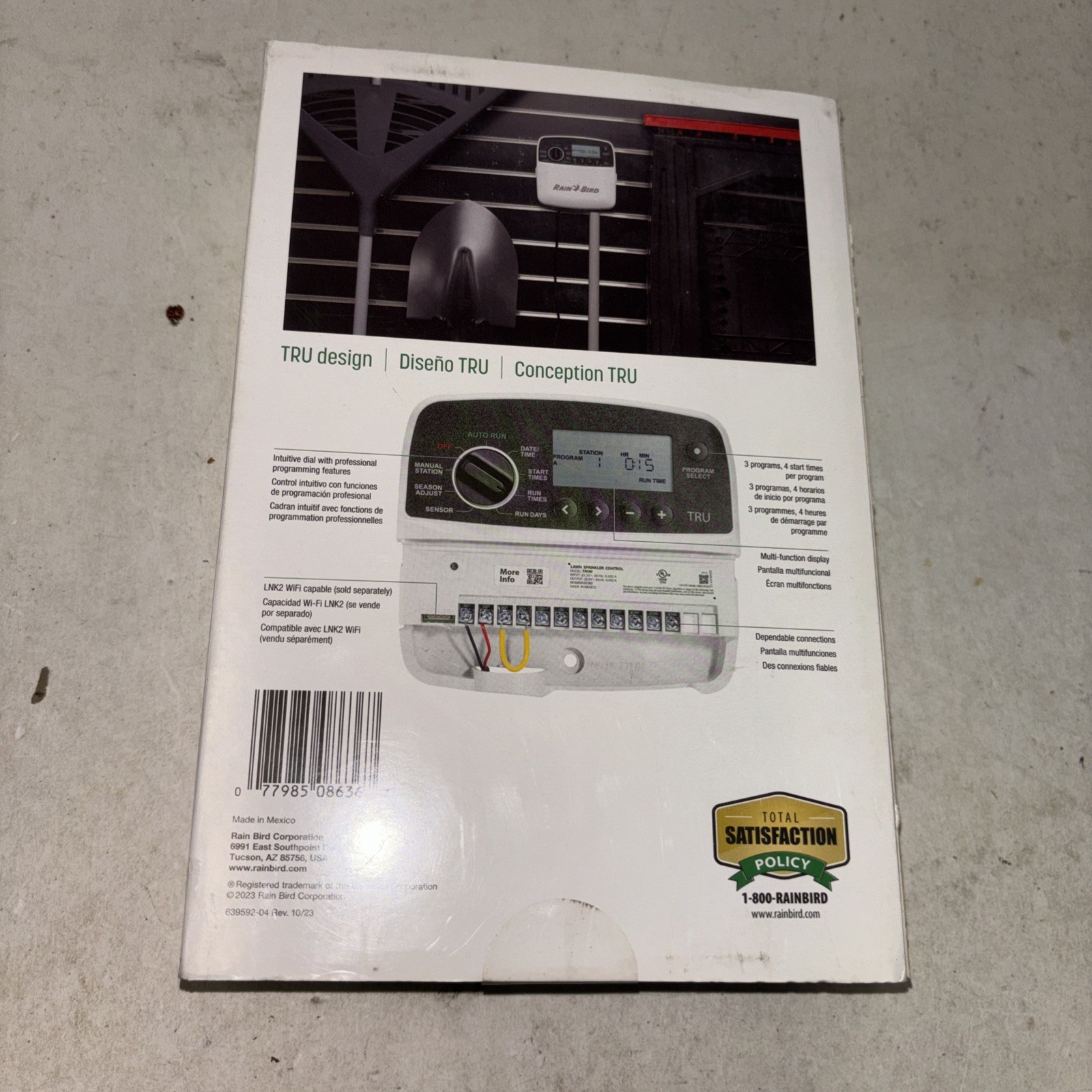 Rain Bird TRU61 TRU Irrigation Controller Indoor Mounting 6-Stations~NEW.A7 4011