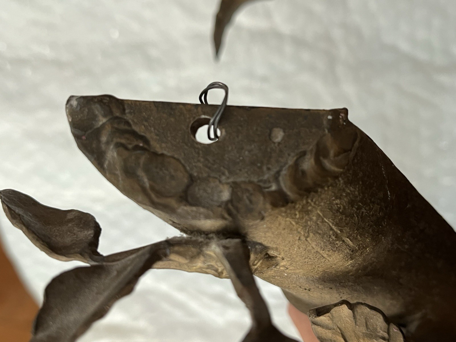 Vintage Pair Solid Bronze Gilt Magical Mystic Forest Wall Candle Holder Sconces