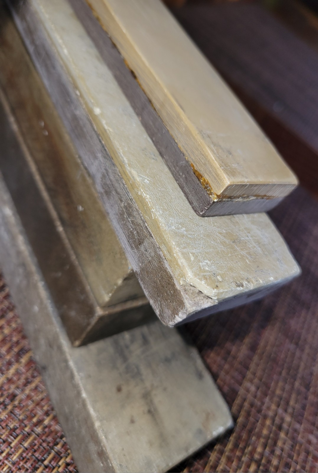 Lot of 5 Early Antique Sharpening Stones (2 Coticule) Hones