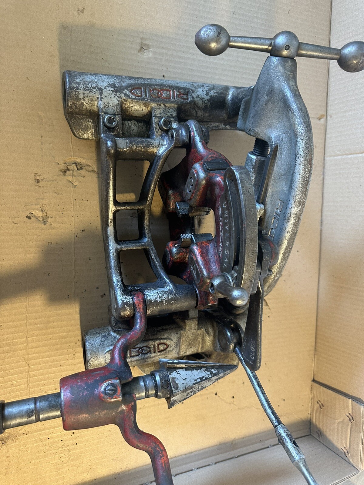 RIDGID DIE HEAD ,RIDGID REAMER & CUTTER SET &Carriage for early style RIDGID