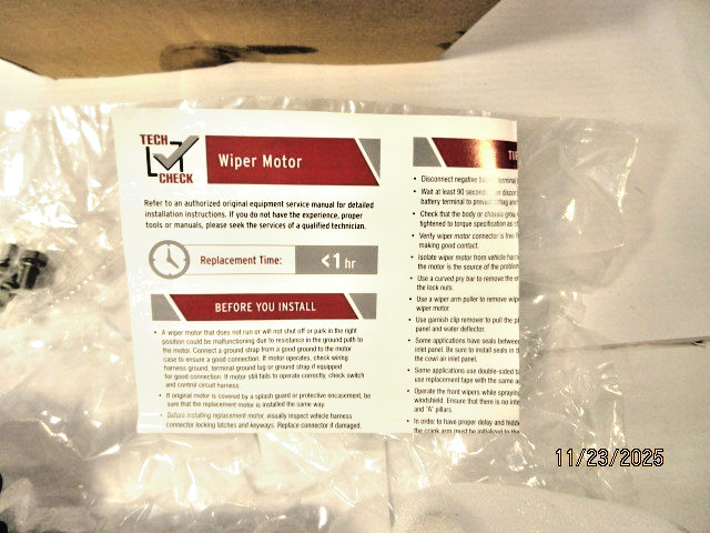 100% NEW CARDONE 85-4053 New Wiper Motor,1 Pack