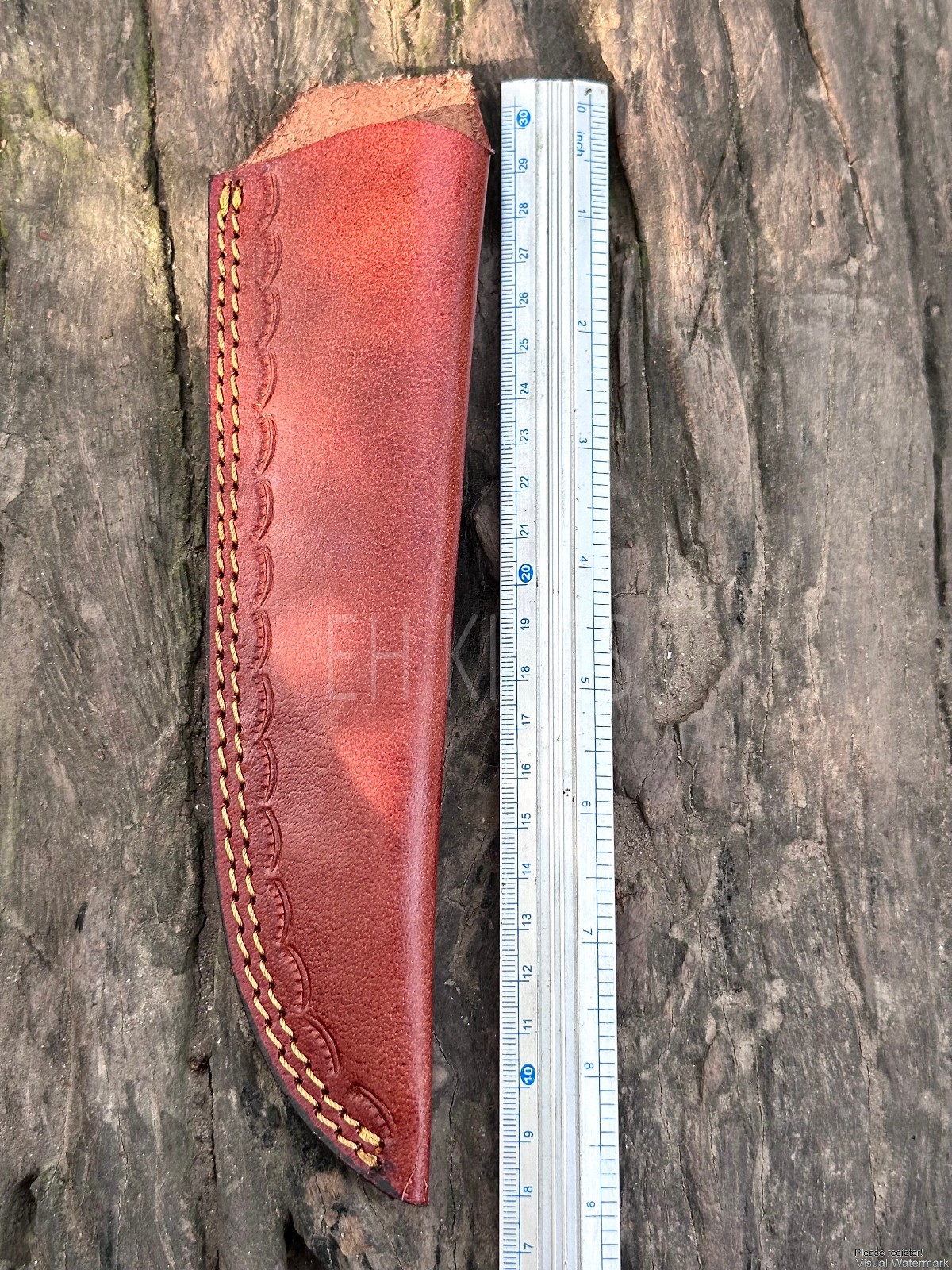 Handmade Genuine Cow Leather Sheath for 8-10 Inch Fixed Blade Hunting Knife