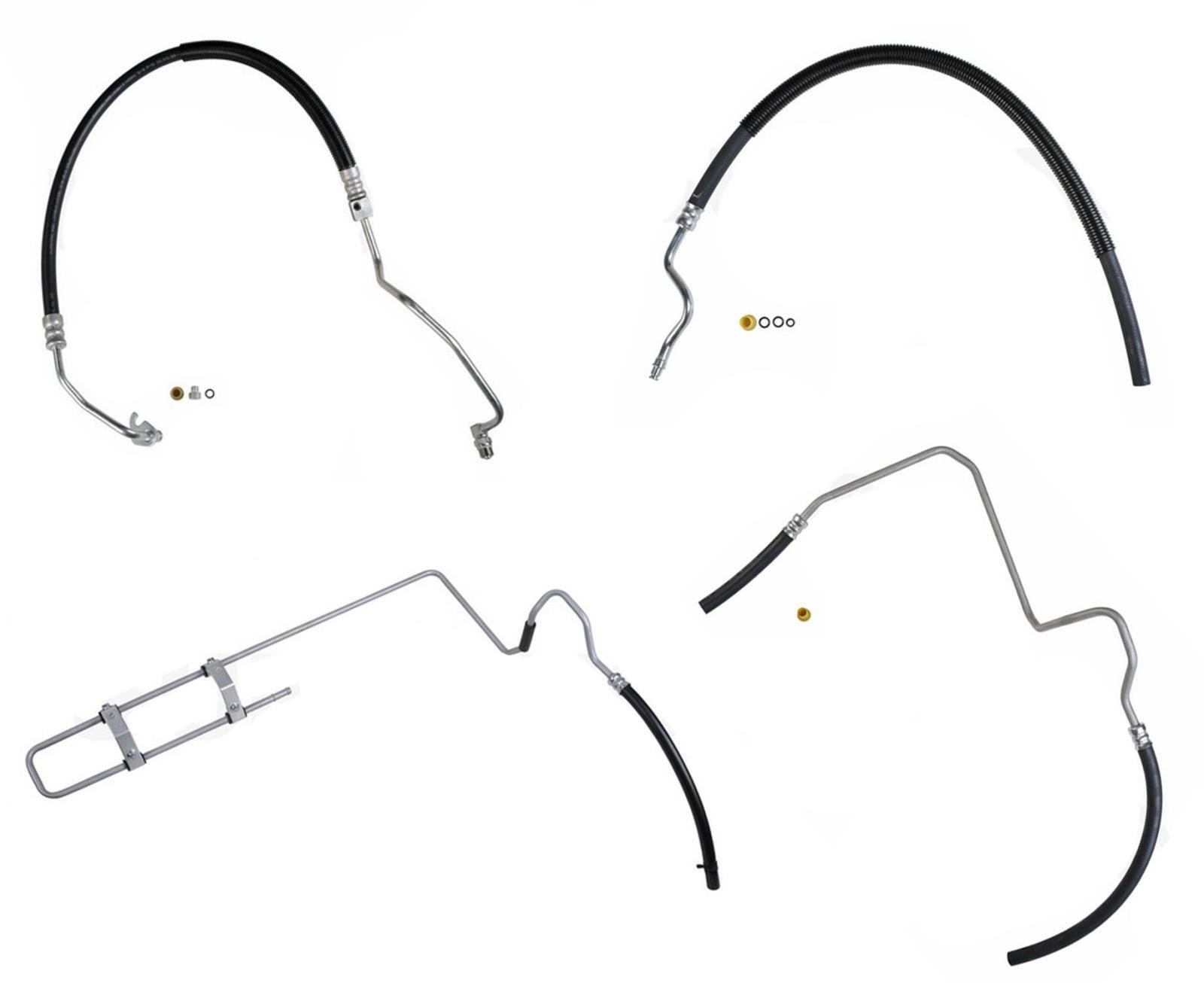 Power Steering Pressure & Return Line Hose 4 PCS Set for 04-08 Ford F150 5.4L