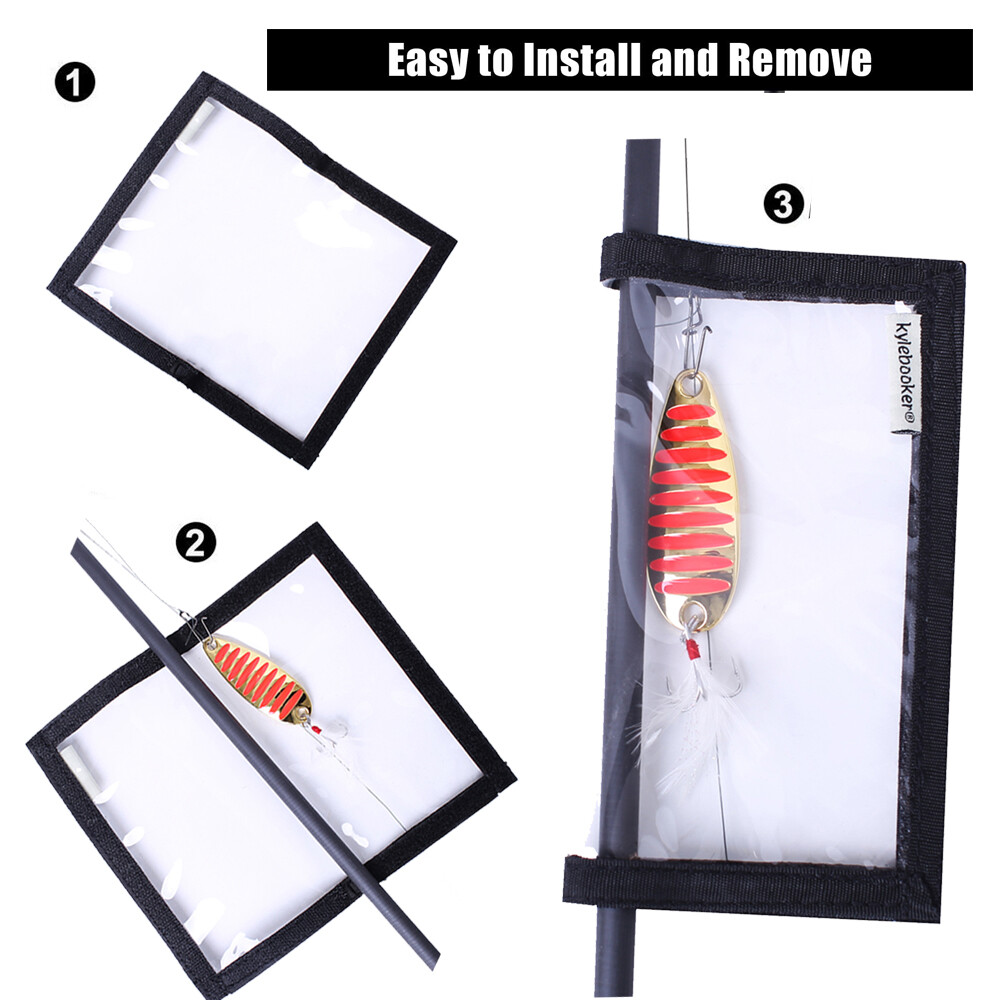 The Lure Jacket 4 Pack; Fishing Lure Wrap, Lure Cover Orange,Black,Green