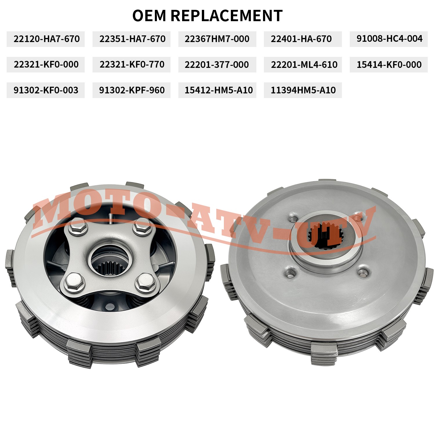Clutch Plates Assembly & Gasket Kit For Honda FourTrax Foreman 350 TRX350D 4x4
