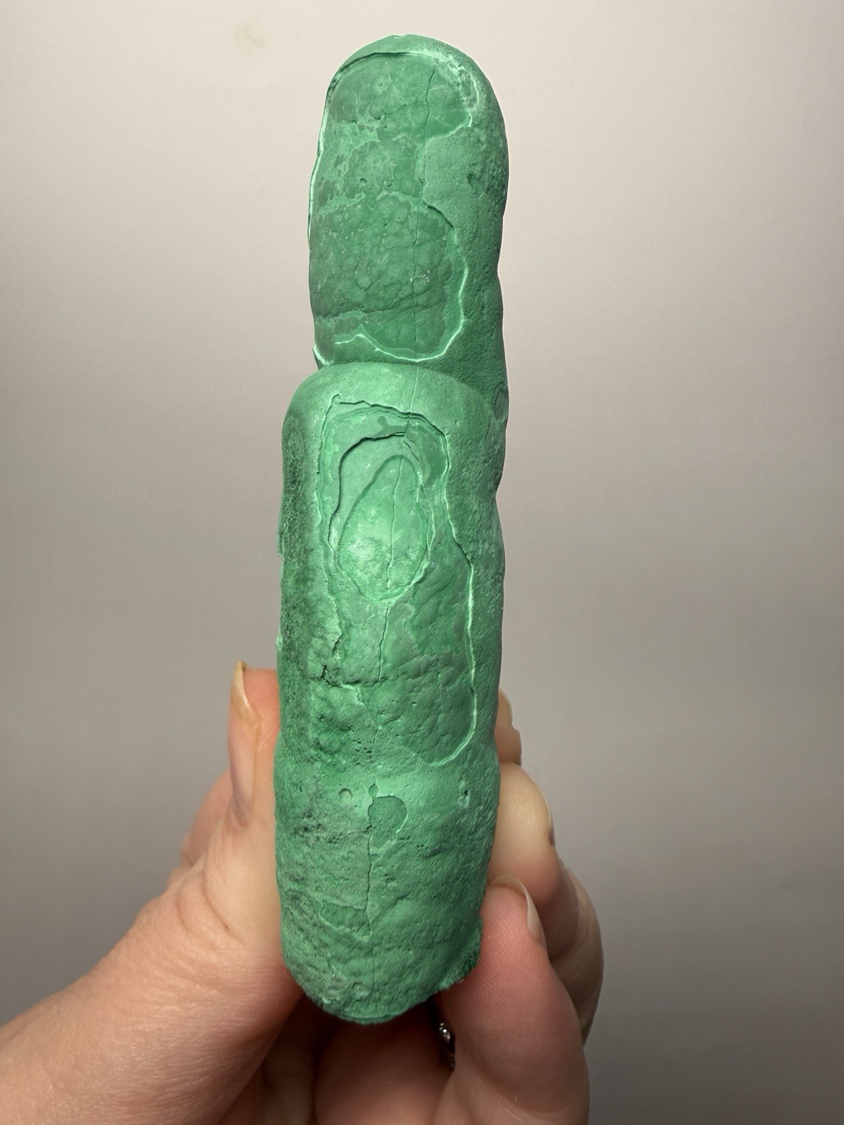 3.7” Druzy Malachite Stalactite — Botryoidal “Cave” Formation | DR Congo