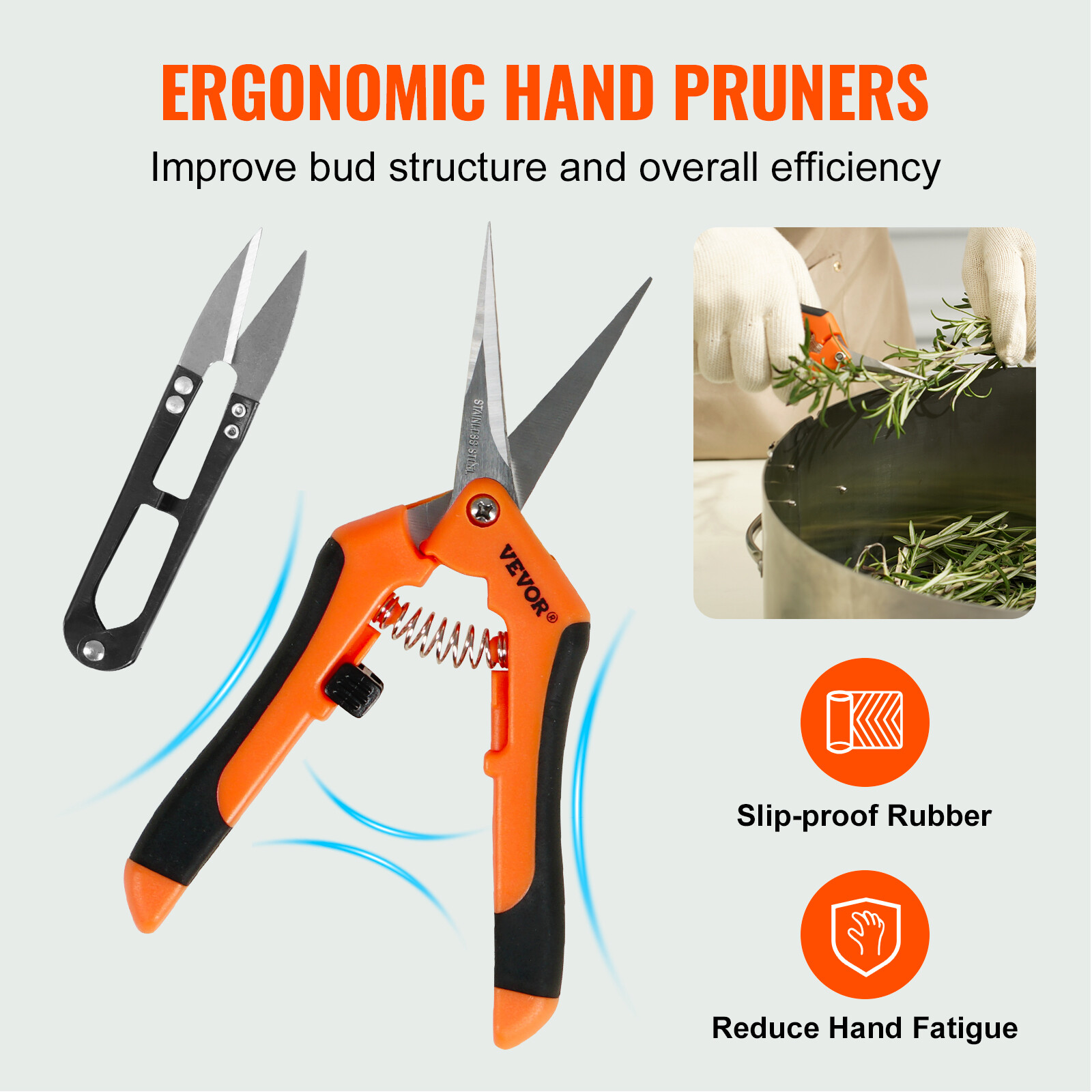 VEVOR Bud Leaf Trimmer 16 inch Stainless Steel Manual Bud Trimmer Machine