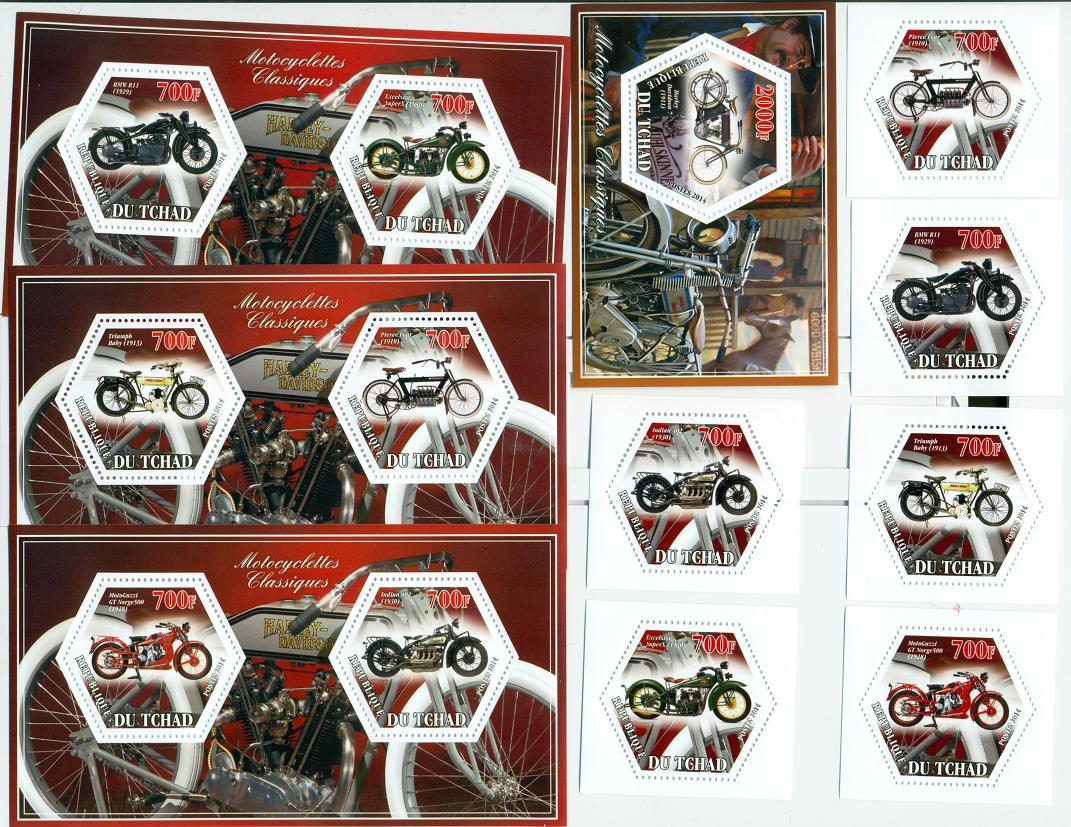 MOTORCYCLES #2 16 diff. sheets & sets MNH composition #Y64
