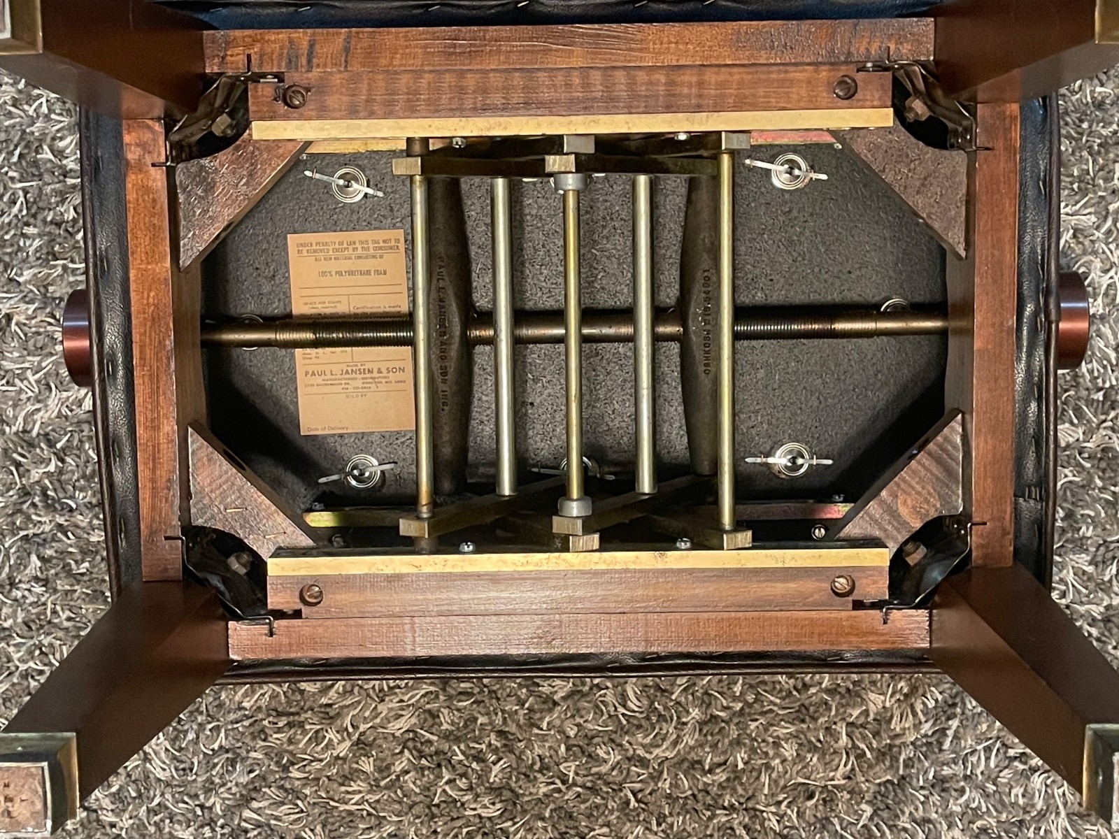 Vintage Paul L. Jansen Flagship Adjustable Artist Piano Bench – Excellent Cond