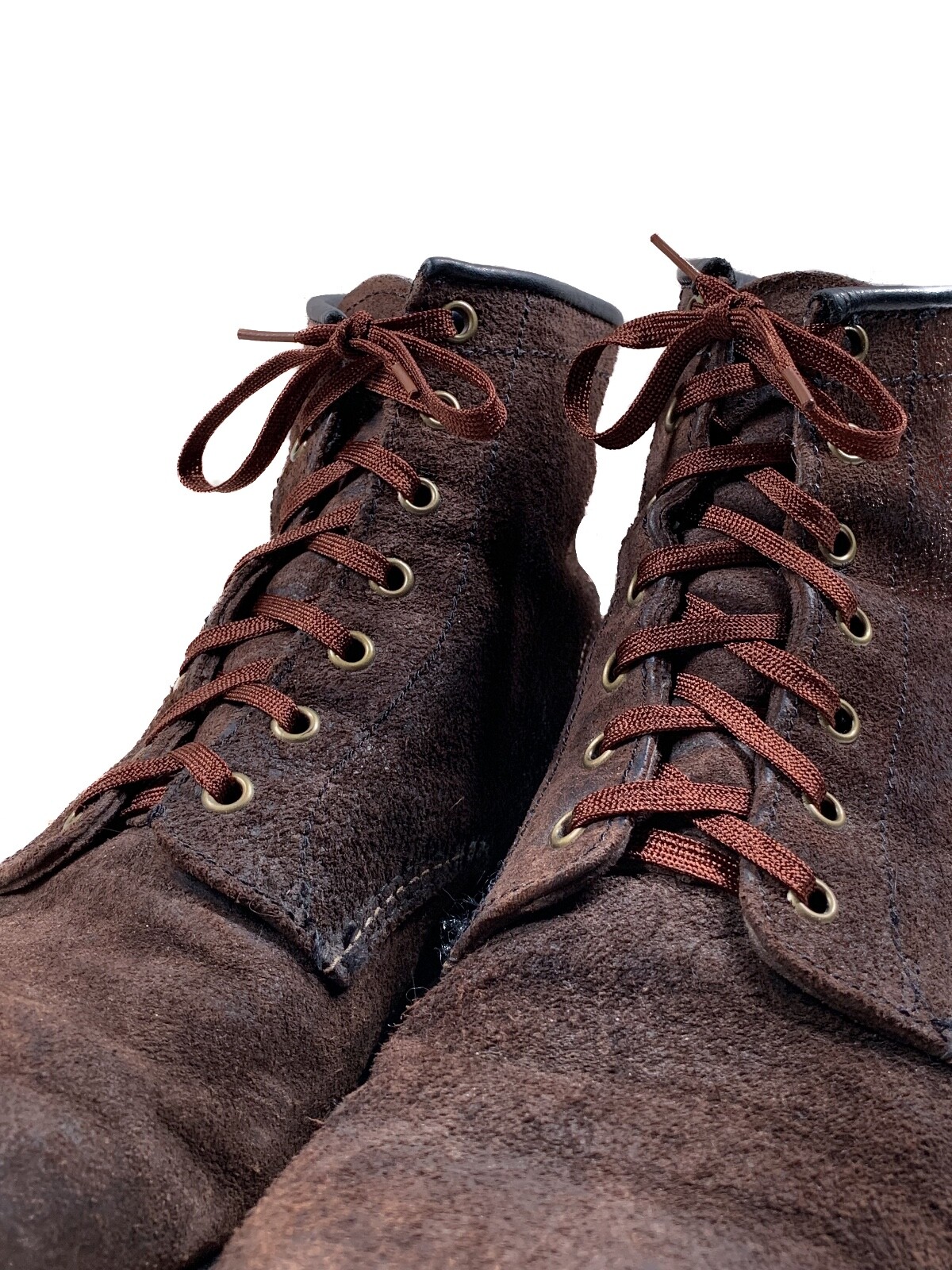 U.S. WORLD WAR 2 ORIGINAL NYLON BROWN MILITARY 40" BOOT LACES 1 PAIR NOS*