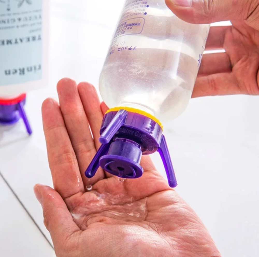 6-Pack Bottle Emptying Kit – Evacuation Dispenser Caps for Shampoo & Lotion