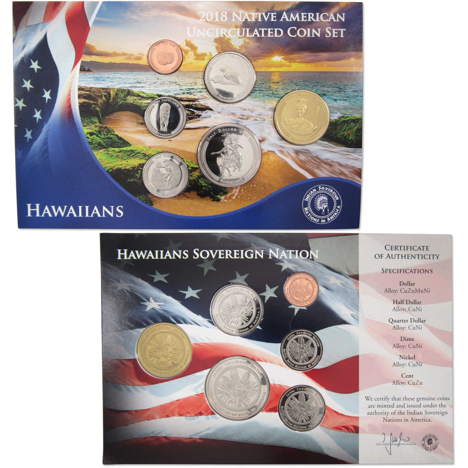 2018 Jamul Native American Hawaiians Sovereign Nation Uncirculated Coin Set