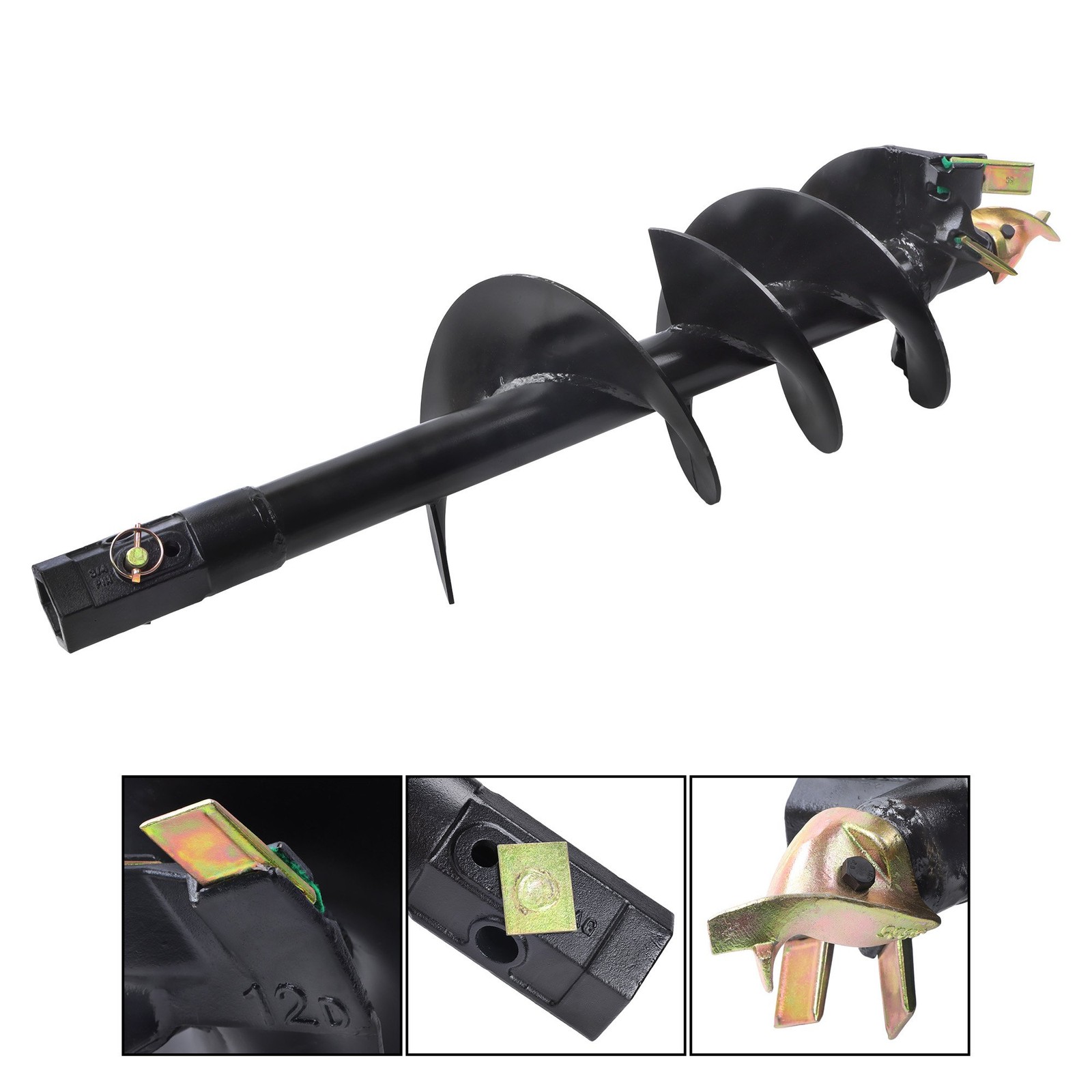 12 x 48 2 in Hex Auger Bit Post Hole Digger for Mini Excavator