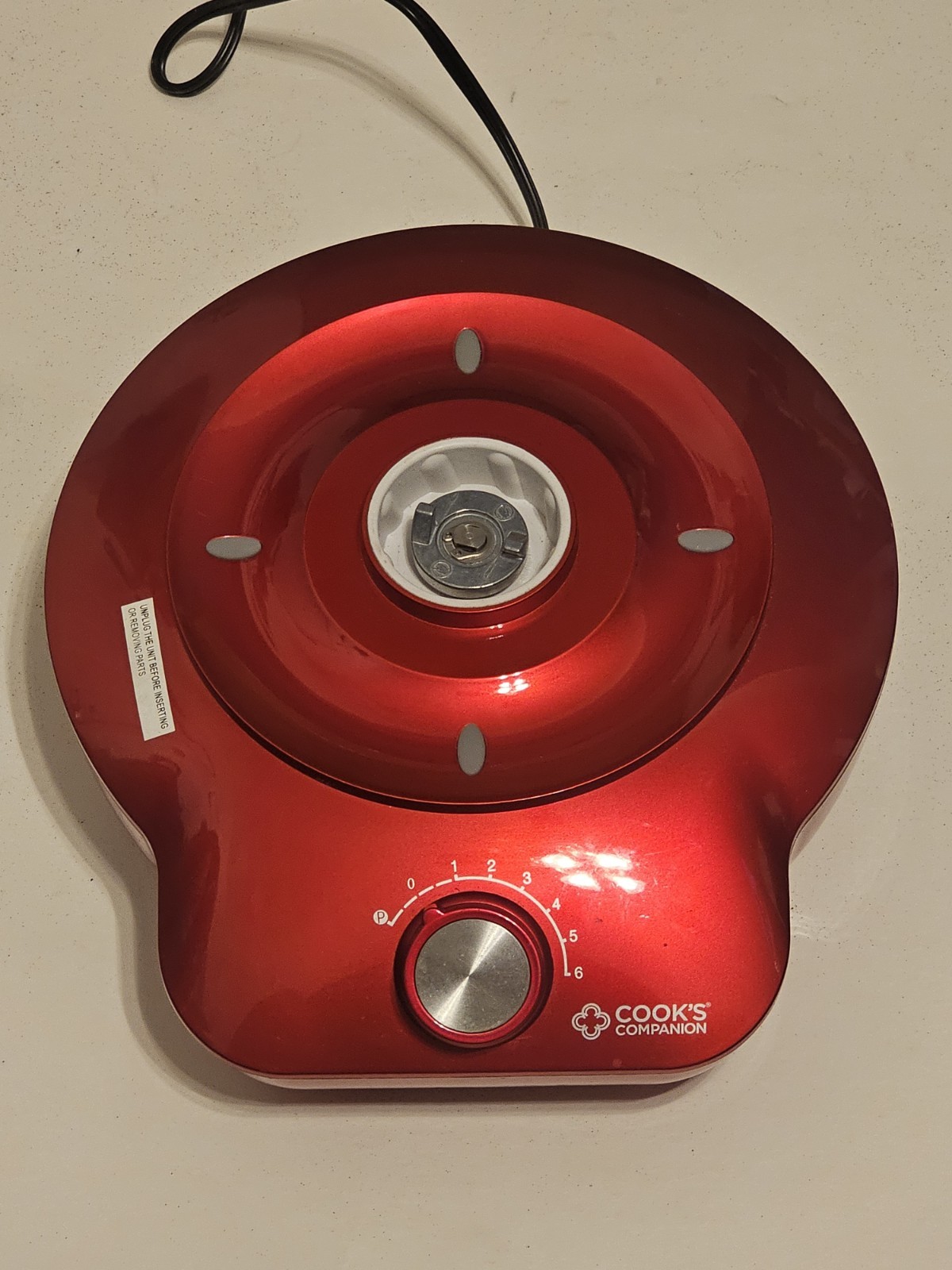 Cook's Companion CCDML3 600W 5QT Red Open Mixer Unused Tested Full Set