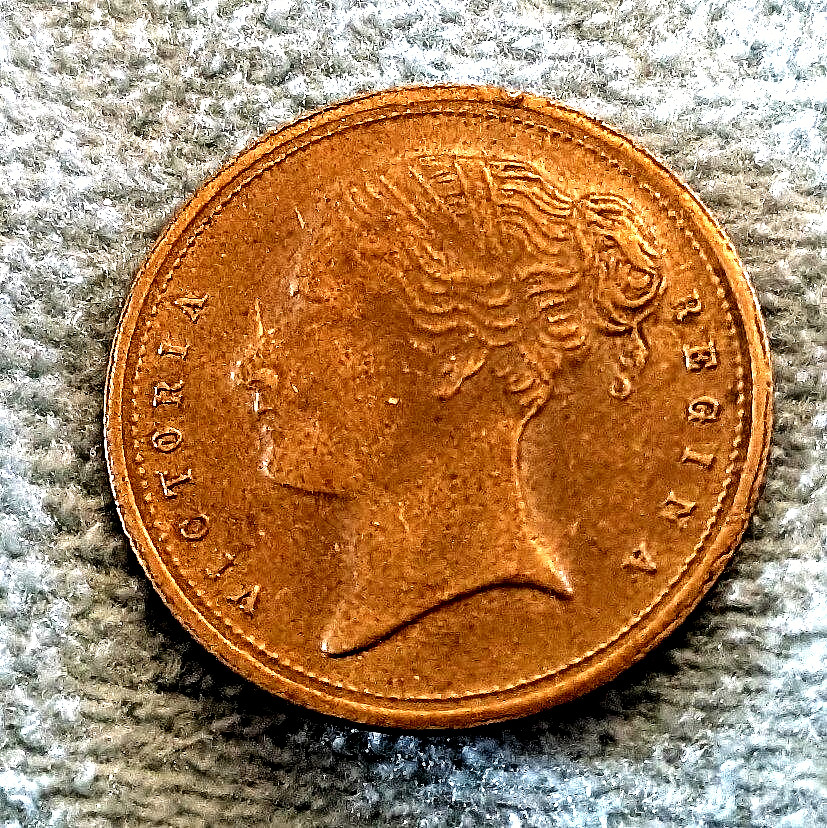 Unknown Antique Queen Victoria Coin Eagle Bird Gold Lustre English Old Token UK