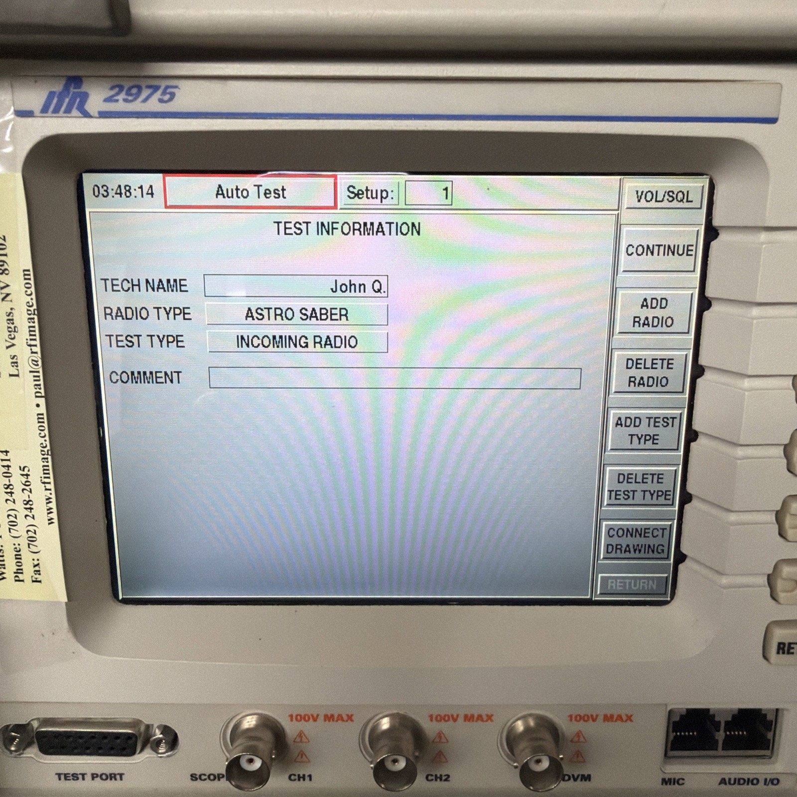 Aeroflex IFR 2975 Communications Test Set-90 day warranty