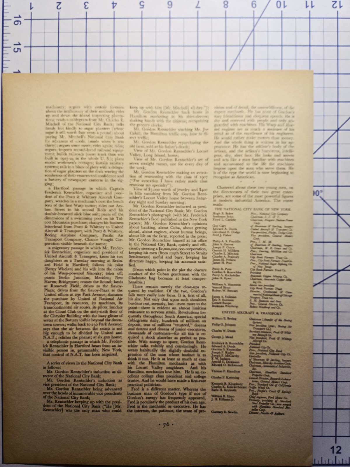 1930 Rentschler Brothers Magazine Article Banking Aviation Tycoons Ervine Metzl