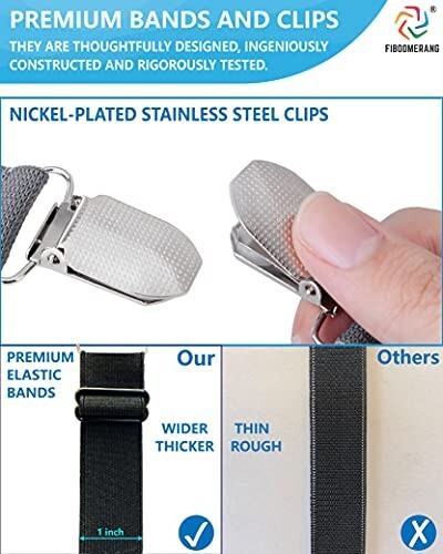 Bed Sheet Holder Straps Adjustable Sheet Stays Keepers With Elastic Bands