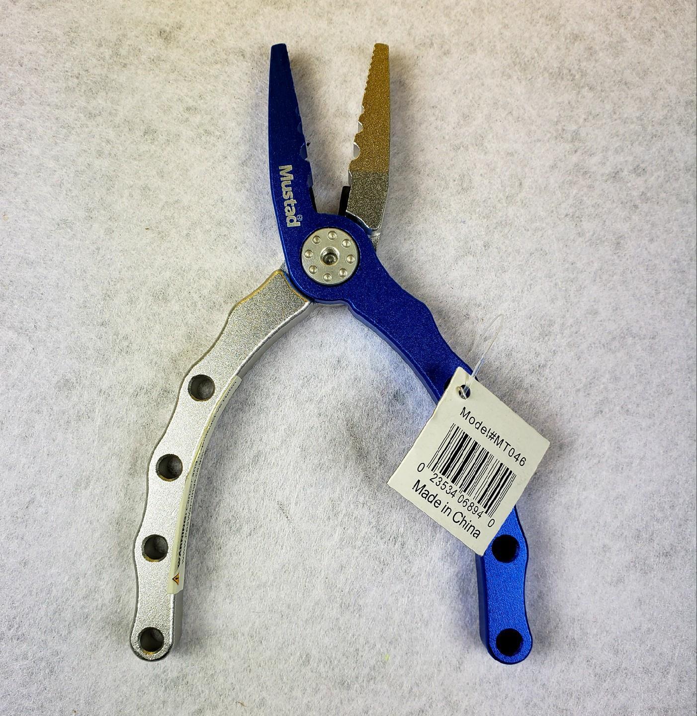 Mustad Aluminum Pliers 6" Ultra-Light Stainless Steel Jaws Aircraft Grade #MT046