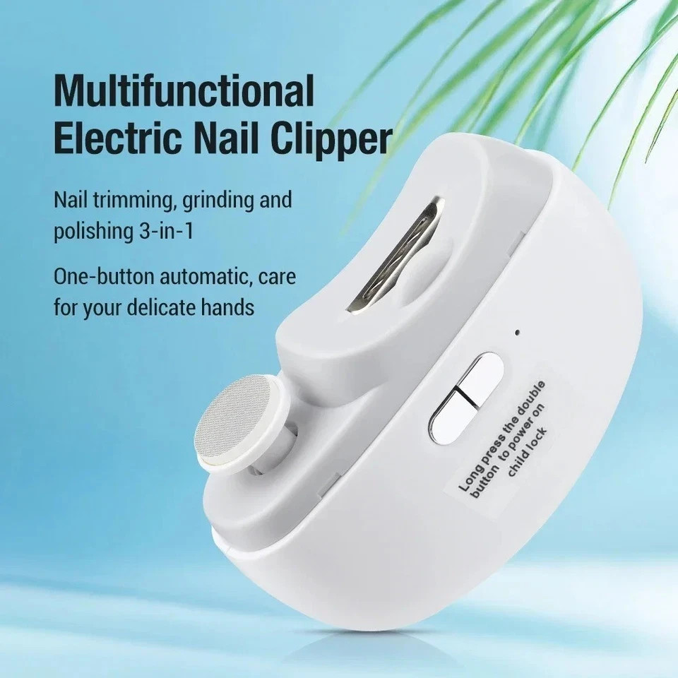 Safety Electric Nail Clipper Automatic Thick Nails Trimmer Professional Tool US