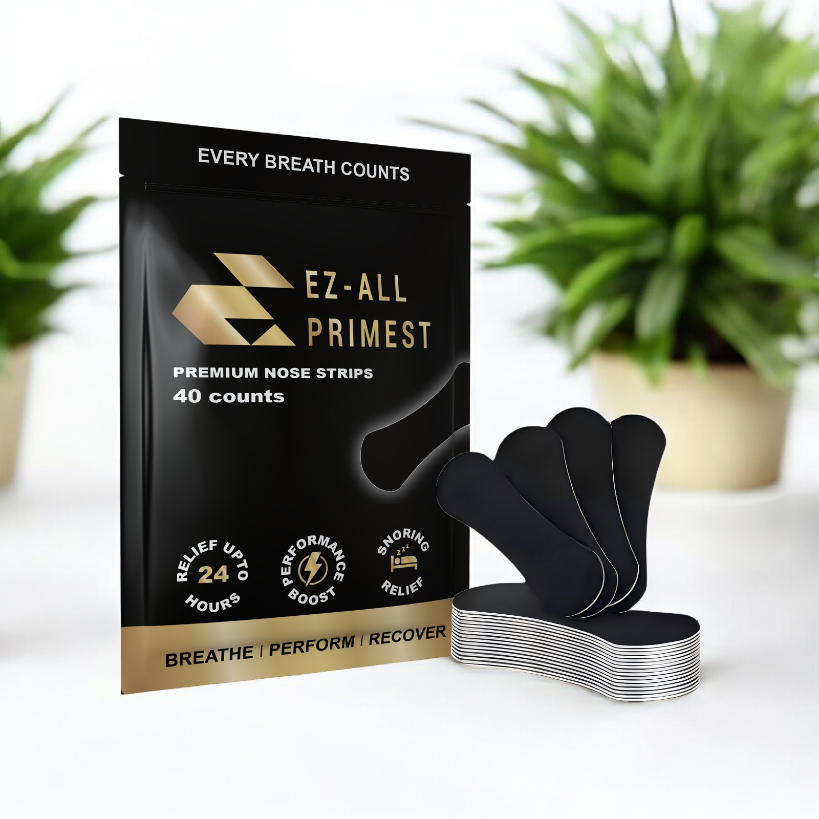 EZ-ALL Primest , Breathe EZ, Nasal Strips  Snoring Relief, sports & sleep 40 Pcs