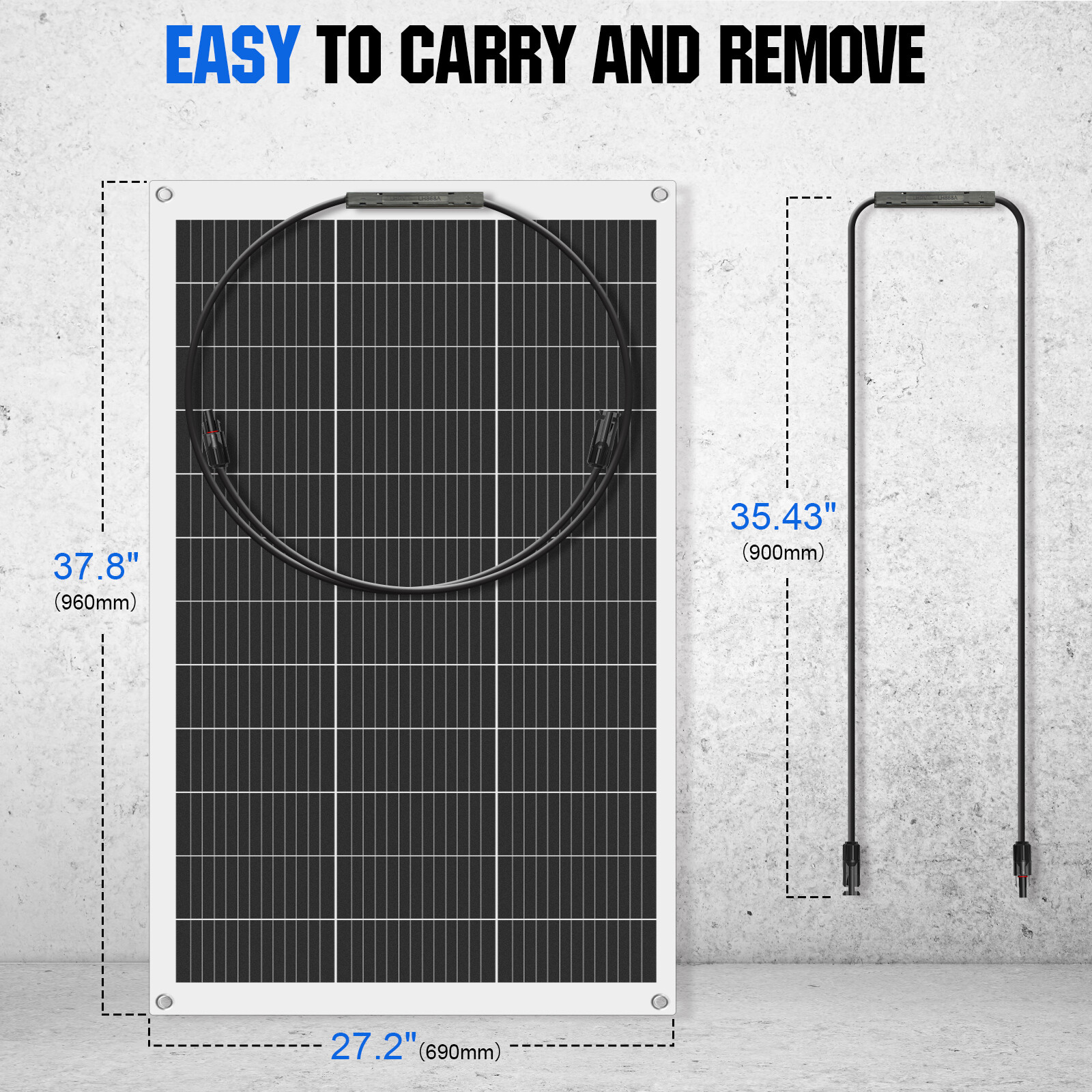 100W 300W Watt 12V Portable Flexible Solar Panel Kit RV Camping Off-Grid Rooftop