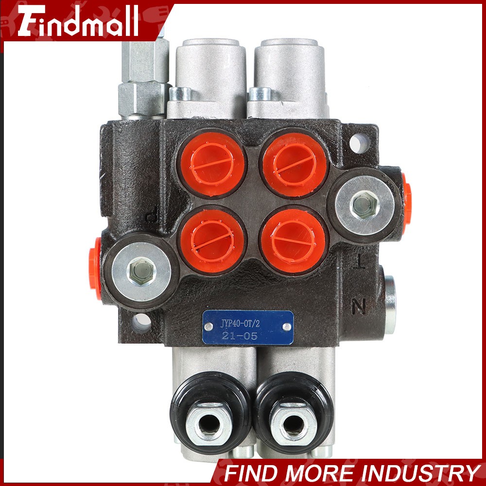 2 Spool 11 GPM Hydraulic Monoblock Double Acting Control Valve SAE Ports