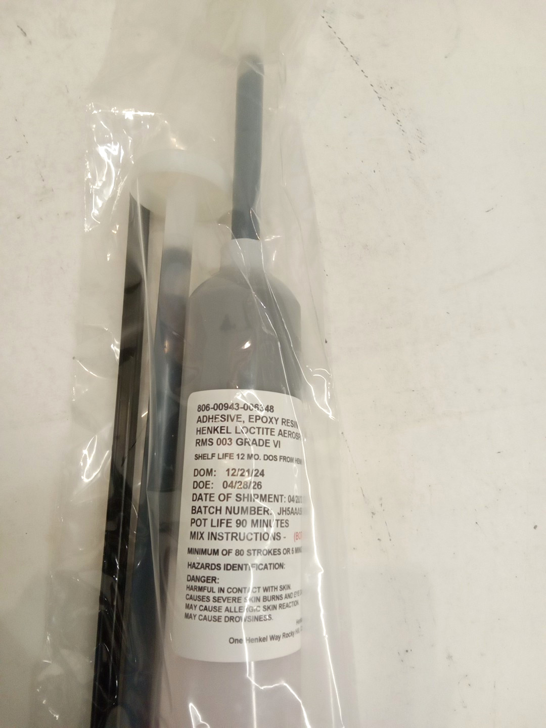 Henkel Loctite EA 9394 Aerospace Epoxy Resin Adhesive Parts A & B Rods Cartridge