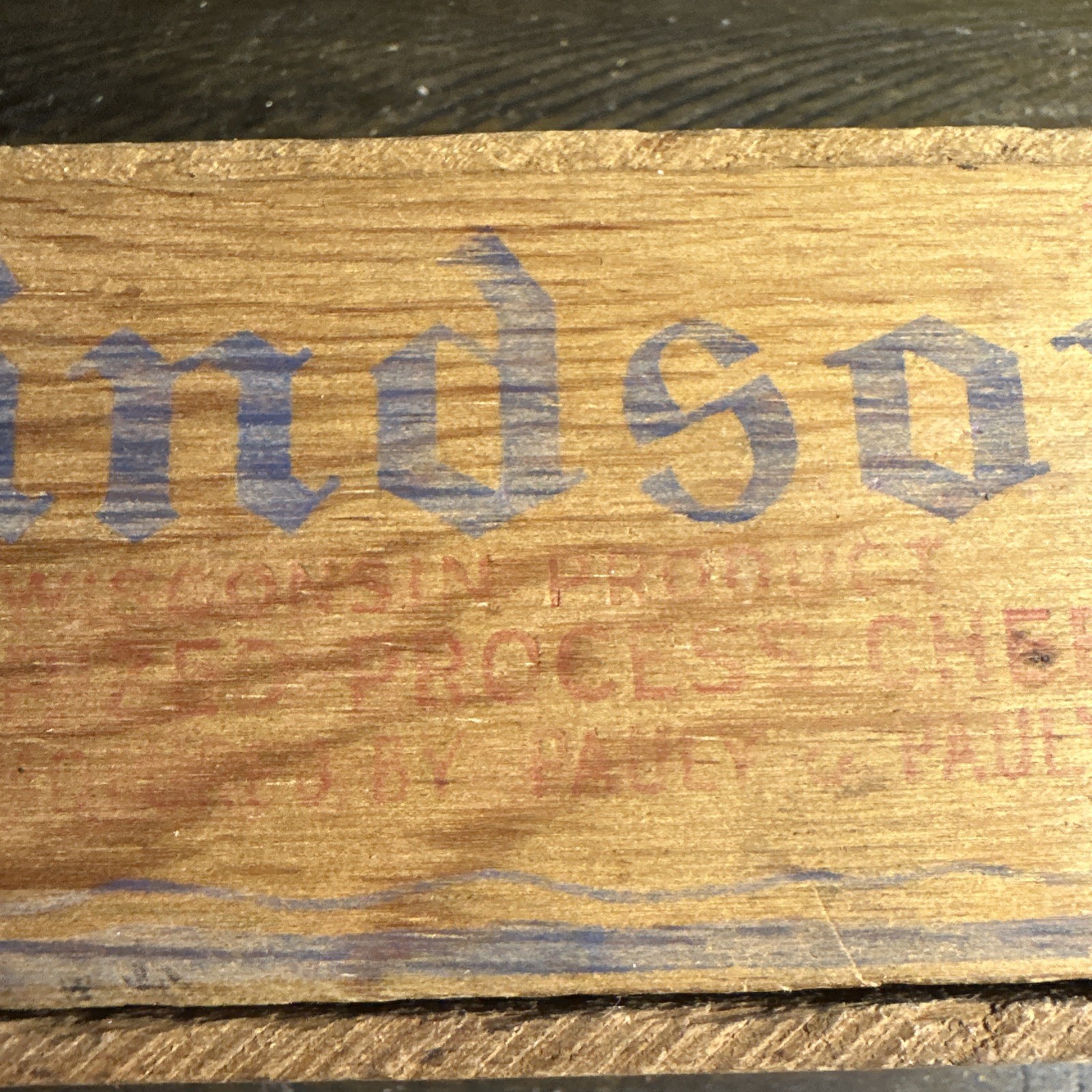 Vintage Windsor Club Two Pound Wood Cheese Box Manitowoc Wisconsin FREE SHIPPING