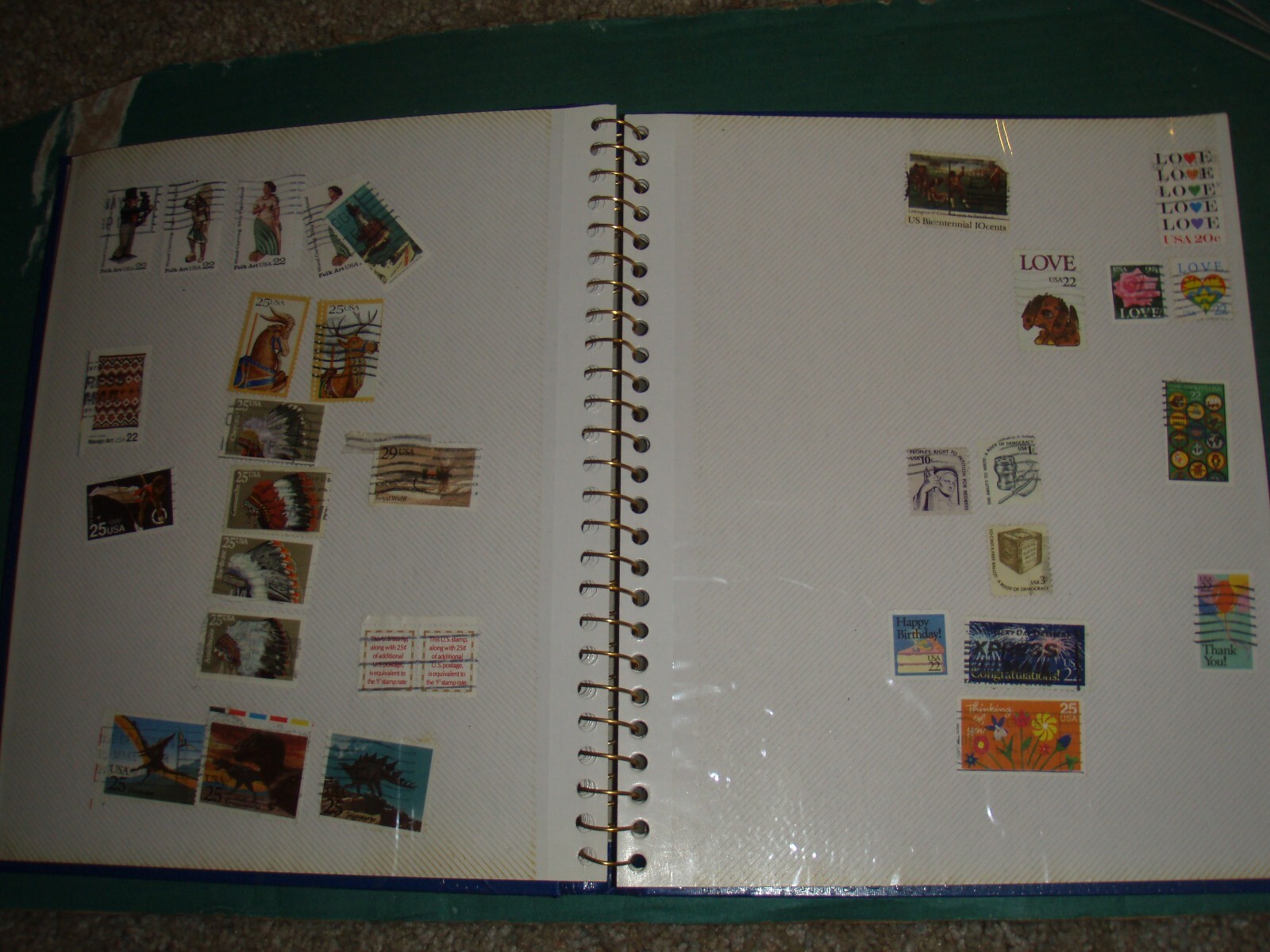 usa stamps collections lots-19th century forward on old album pages
