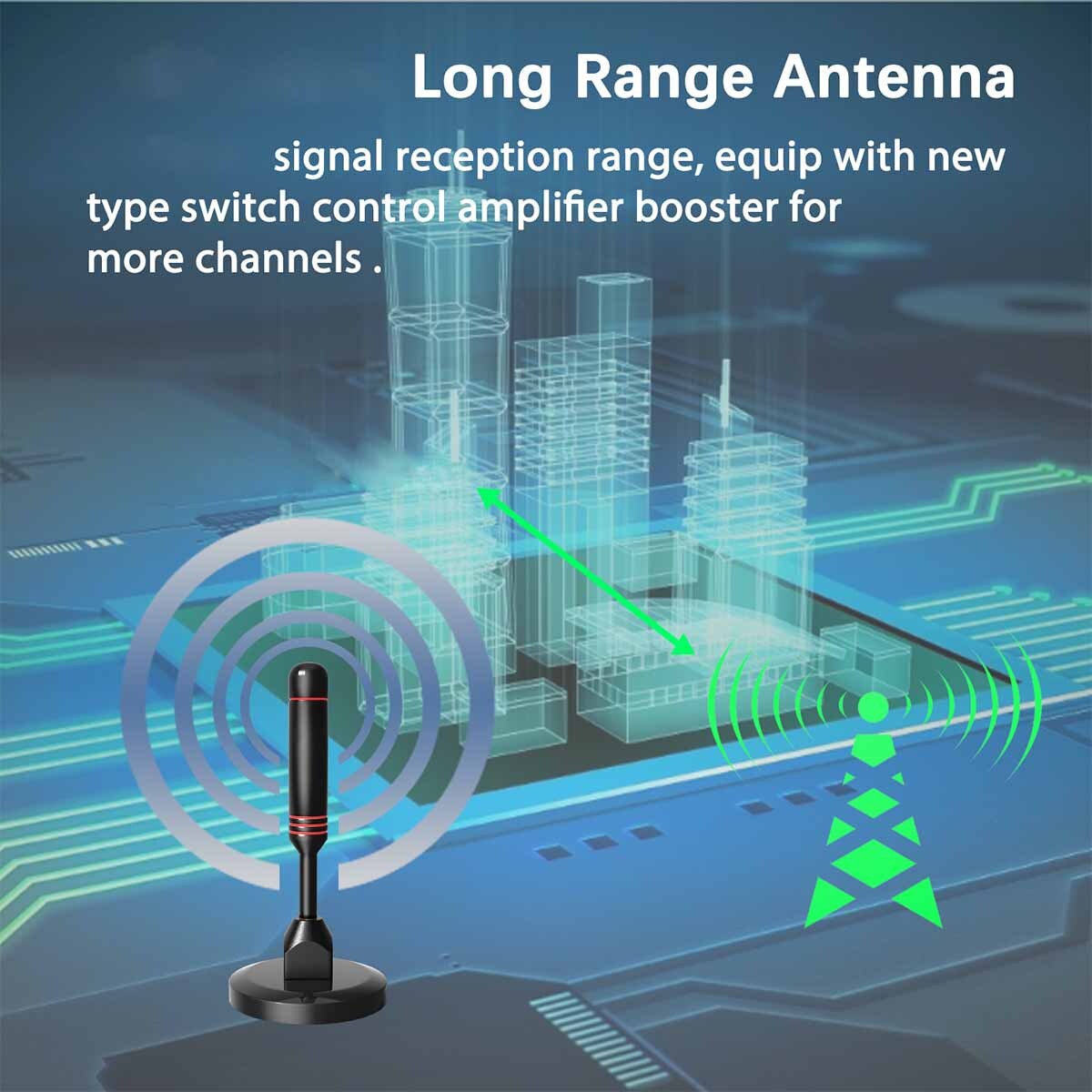 5600 Miles Digital TV Antenna 1080P 4K Waterproof HDTV Amplified Outdoor Indoor