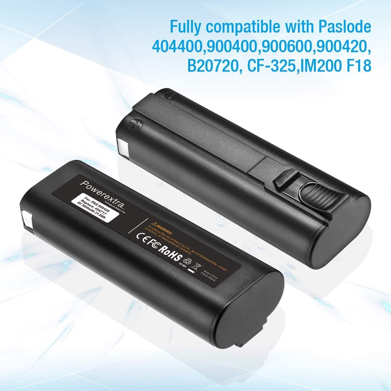 2PACK Battery for PASLODE 6V 404717 902000 900400 900420 900600 Nailer Ni-MH