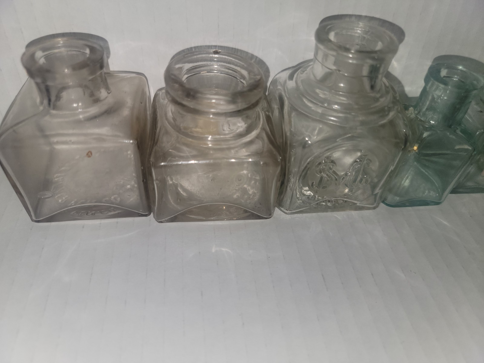 Lot Of 16 Antique Ink Bottles- Free Shipping