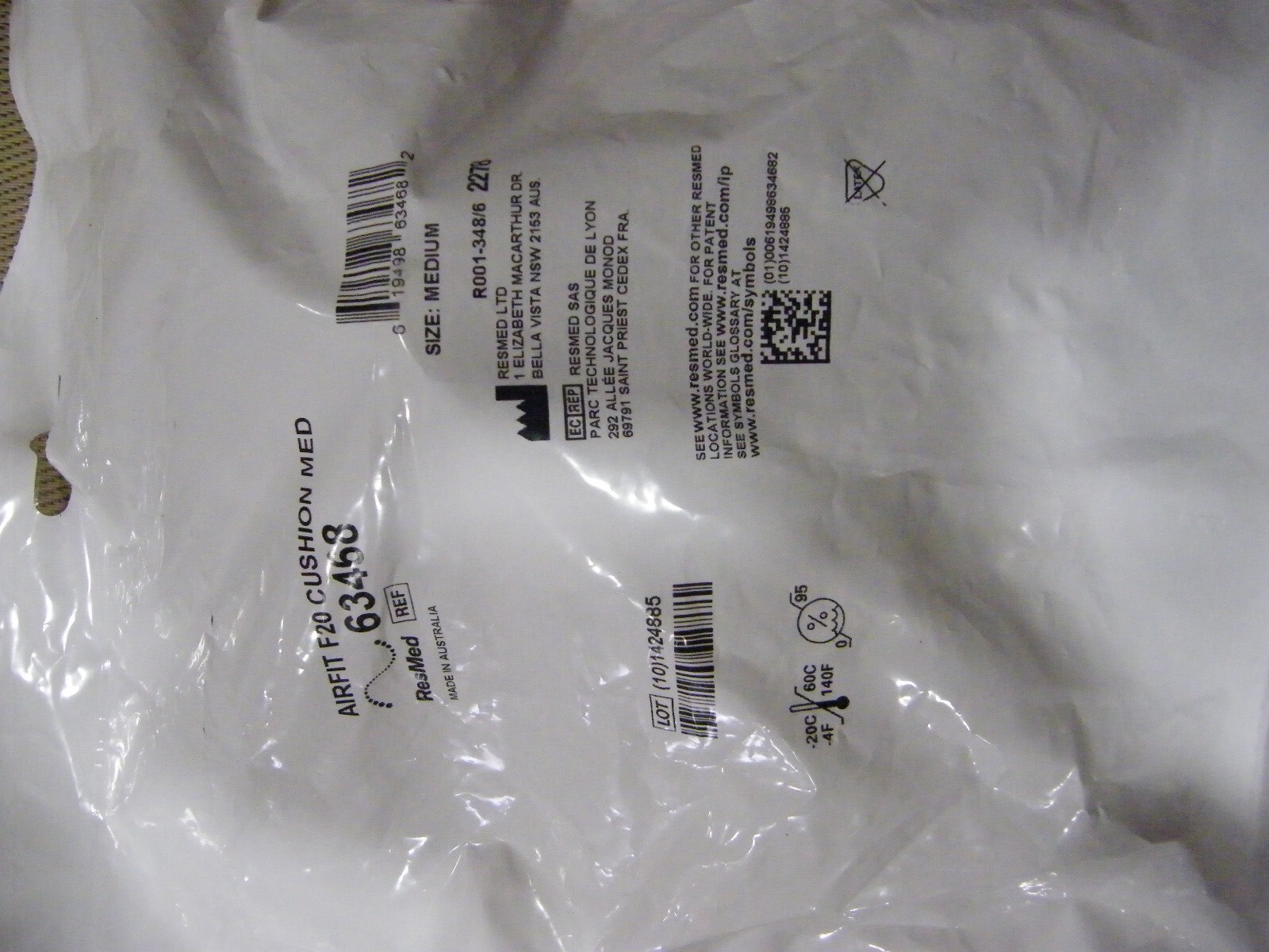 Resmed AirFit F20 Medium Cushion New Factory Sealed Replacement M NIB