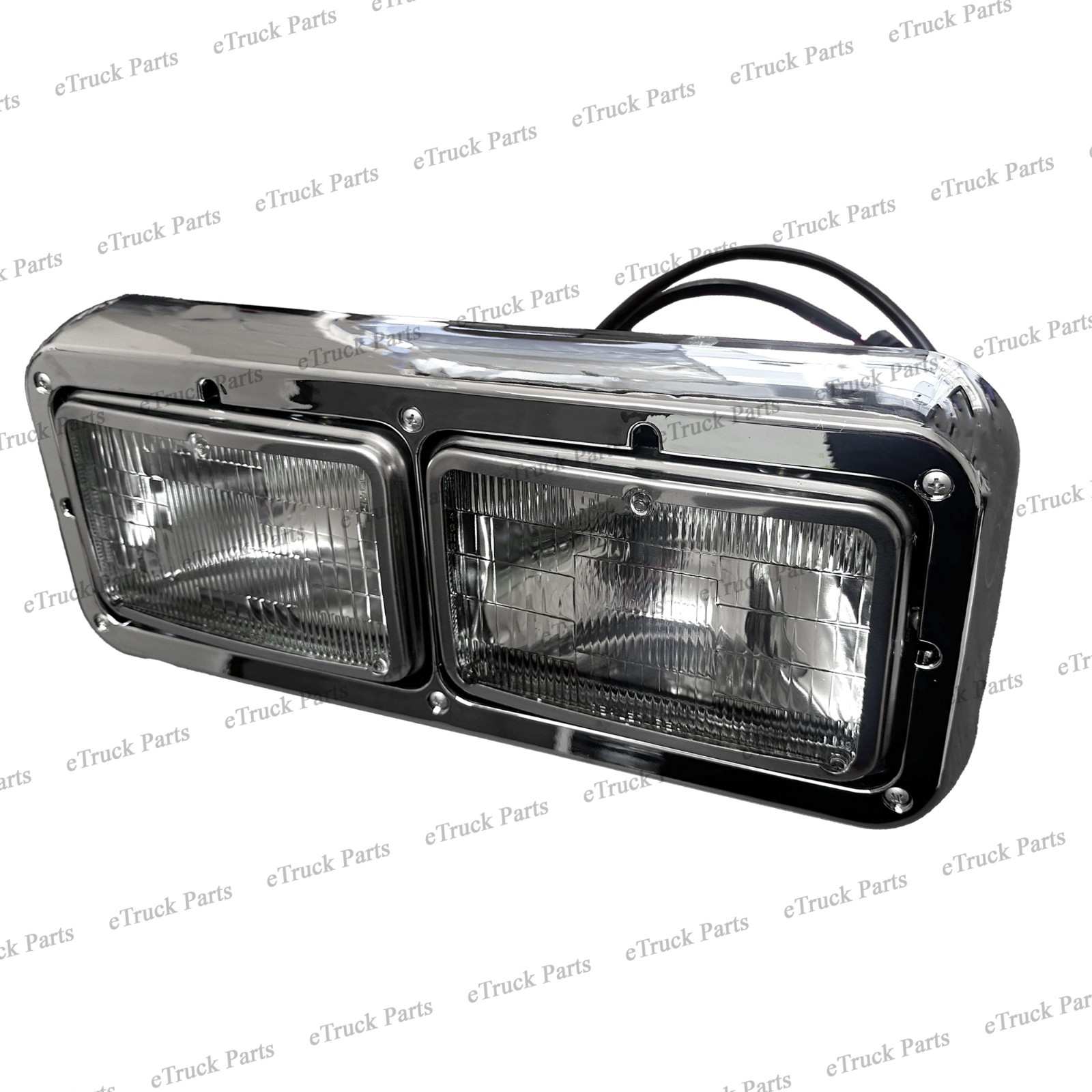 Kenworth W900 T800 T600 Driver Side Dual 4x6 Headlight w/ Bezel | K256-880-4