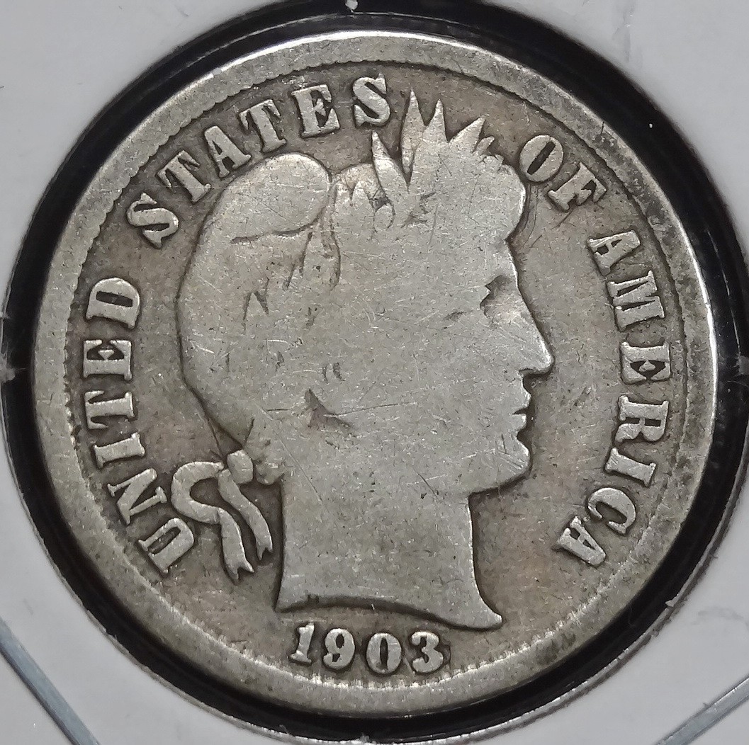 1903-S Barber Dime, Better Date, Good+      0327-09