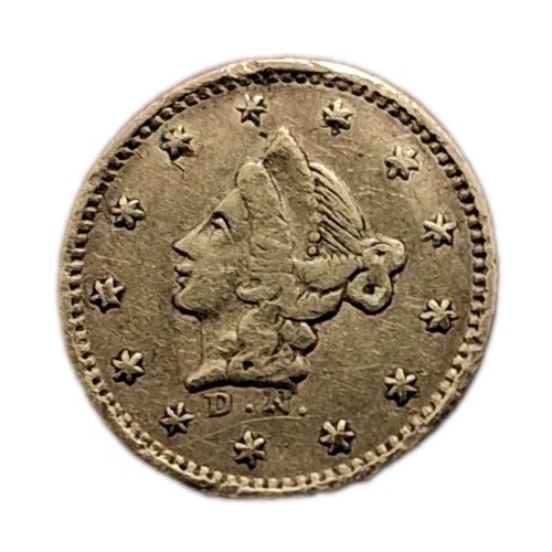 BG-407 1852 California Fractional Gold Liberty Half Dollar AU Detail First Year!