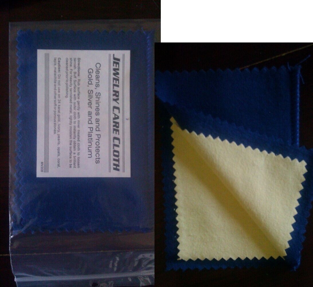Jewelry Cleaning Polishing Cloth Silver Gold Brass Restore Shine Multiple Layer